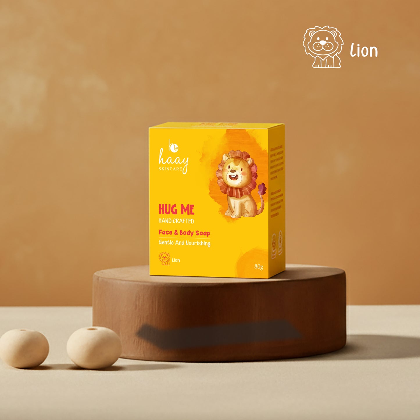 Lion Hug Me Face and Body Soap box