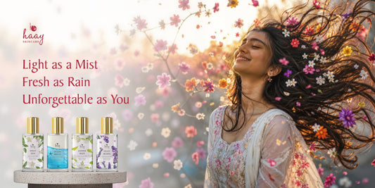 Hair Veil hair mist perfume 4 variants - Sweet Dew, Ocean Breeze, Jasmin Bud, Velvet Bloom by Haay Skincare