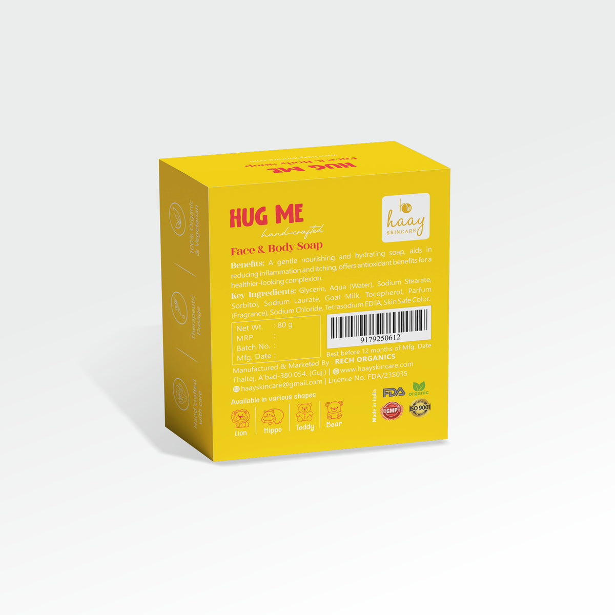 Bear Hug Me Face & Body Soap back