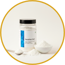 Xanthan Gum - hydrates with gel texture