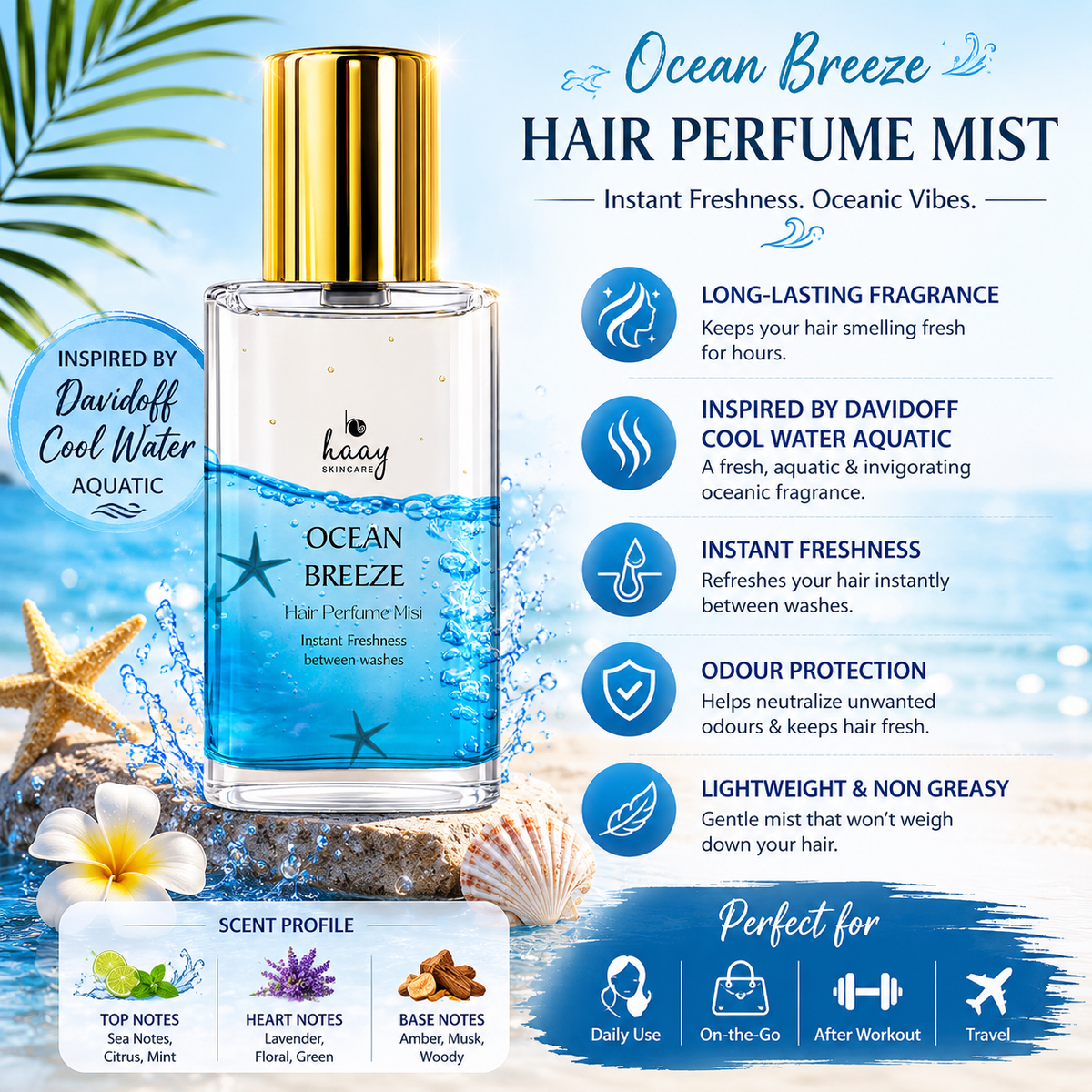 Hair Mist Perfume | Hair Veil - Ocean Breeze