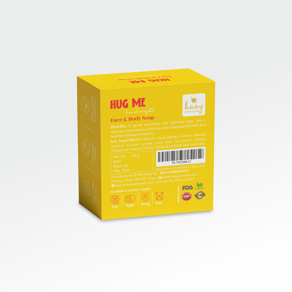 Unicorn Hug Me Face and Body Soap Back
